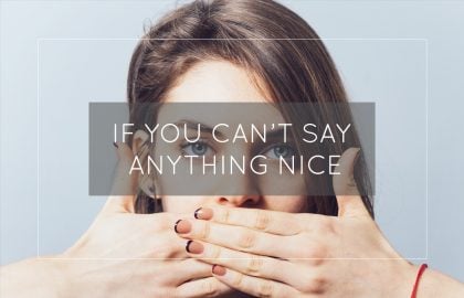 If You Can’t Say Anything Nice